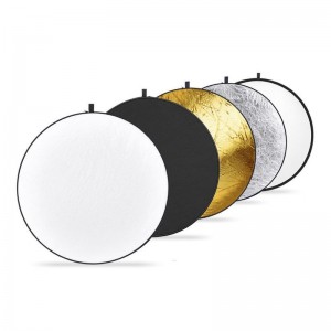 Caruba Collapsible Reflector 5-in-1 Gold, Silver, Black, White, Transparent 107cm (8718485012990)