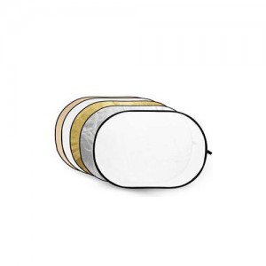 Caruba Collapsible Reflector 5-in-1 Gold, Silver, Sunyellow, White, Transparent 102 x 153cm (8718485012952)