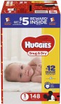Huggies Snug & Dry Giga Jr Pack - 148 pieces, Size 1 - Disney Mickey Mouse (036000431070)