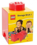 LEGO 1 Knob Storage Brick Red (4001)