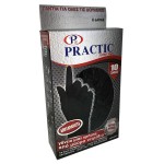 Binis Practic Super Plus 10 Black disposable nitrile exam gloves, size large