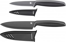 WMF 2-Piece Touch Knife Set, Kitchen Knives with Protective Cover, Chefs Knife (1879086100)