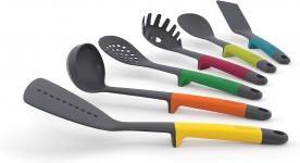 Joseph Elevate Multi-Color 6-piece utensil set, heat-resistant up to 200 degrees nylon heads (52151600)