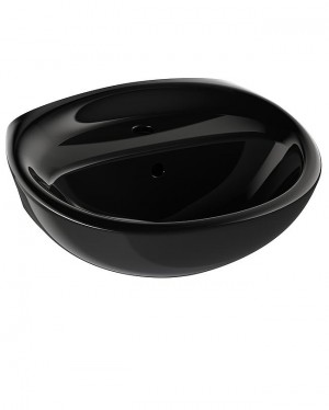 Gustavsberg Small Bathroom Sink Estetic 410350 - For Bolt Mounting 50cm Ceramicplus Black (410350S0)