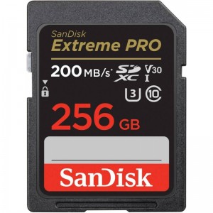 SanDisk Extreme PRO SDXC 256GB 200/140 MB/s UHS-I U3 (SDSDXXD-256G-GN4IN)