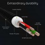 Green Cell Ray Set x3 USB cable - Lightning 0.3m/1.2m/2m for iPhone/iPad/iPod White LED Fast Charging (KABGCSET04)