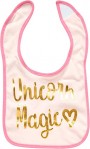 Rising Star Baby Girl Unicorn Hat, Bib, and Bootie Gift Box Set, Pink and White, Age 6-12 Months (GNX88614AZ)