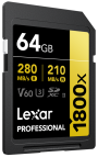 Lexar Professional 1800x SDXC 64GB U3 (V60) UHS-II R280/W210 (LSD1800064G-BNNNG)